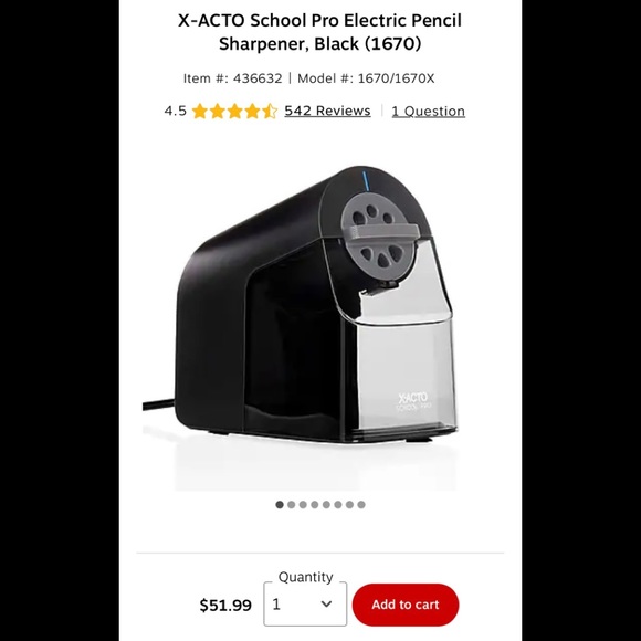 X-ACTO School Pro Electric Pencil Sharpener - Picture 13 of 17